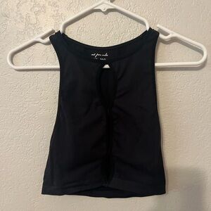 Urban Outfitters Black Cutout Crop Top